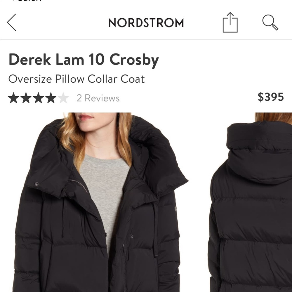 SOLD! Derek Lam 10 Crosby NWT black oversize puff - Picture 3 of 7